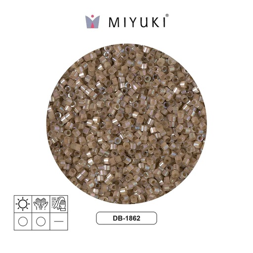 [11063] Miyuki delica 11/0 DB1862 color lined shell AB x 50g