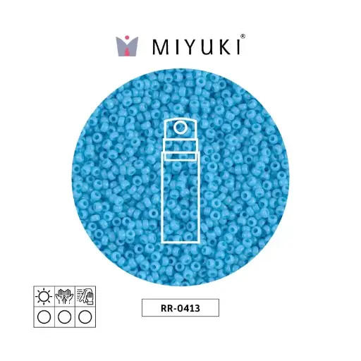 [12925] Mostacilla Miyuki rocalla 15/0 RR0413 opaco azul turquesa azul x 10g
