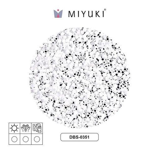 [19280] Miyuki delica 15/0 DBS0351 blanco mate x 50g