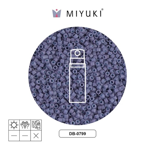 [11064] Miyuki delica 11/0 DB0799 frosted opaque lavander x 10g