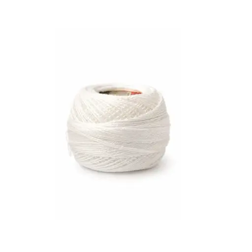 [05929] Hilo Perlé DMC Algodón Blanco ovillo x 10g