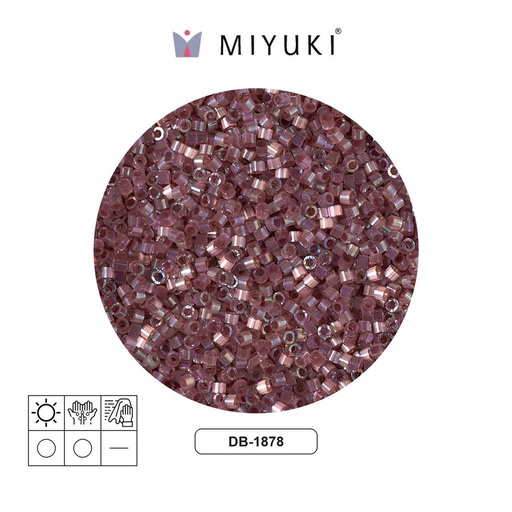 [06840] Miyuki delica 11/0 DB1878 color lined rose topaz AB x 50g