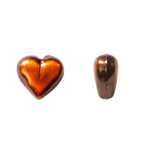 [20957] Herraje hindu K2262 corazon liso 26x25mm naranja x 2 und