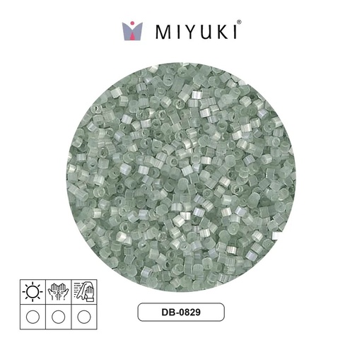 [05781] Miyuki delica 11/0 DB0829 verde sedoso satinado x 50g