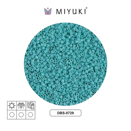 [09912] Miyuki delica 15/0 DBS0729 azul turquesa opaco x 50g