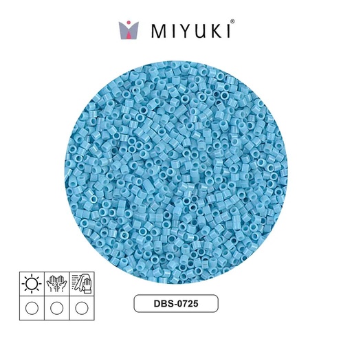 [09150] Miyuki delica 15/0 DBS0725 opaco claro azul x 50g