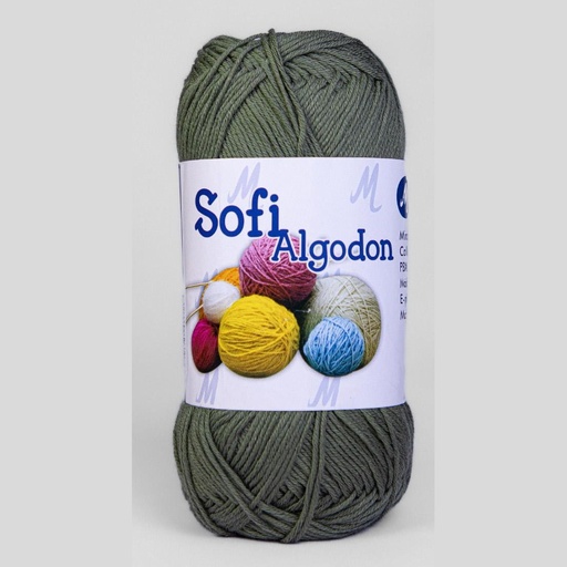 Ovillo lana amigurumi sofi 100% algodon 7496 verde oscuro x 100g