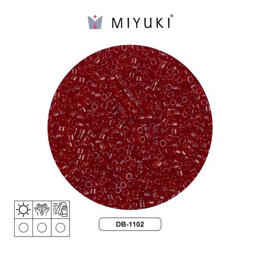 [01256] Miyuki delica 11/0 DB1102 transparent dark cranberry x 50g