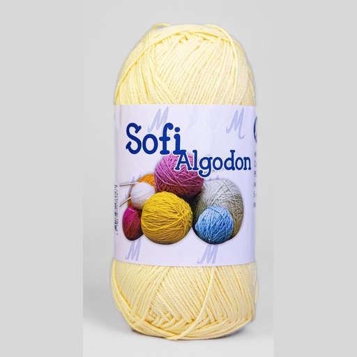 [16716] Ovillo lana amigurumi sofi 100% algodon 6062 amarillo x 100g