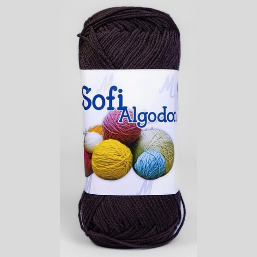 Ovillo lana amigurumi sofi 100% algodon 6174 cafe x 100g