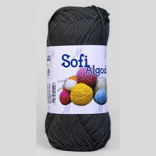 [31476] Ovillo lana amigurumi sofi 100% algodon 8546 gris oscuro x 100g
