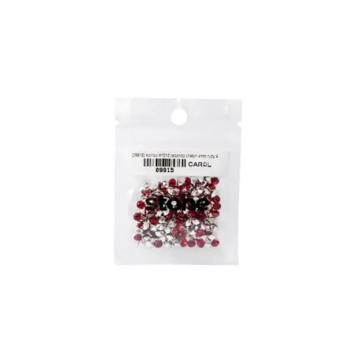 [09915] Acrilico K1010 redondo chaton 4mm ruby 41 x gruesa