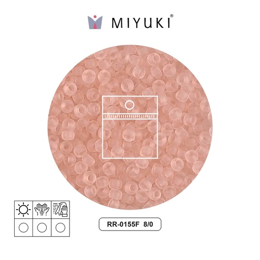 [28128] Mostacilla Miyuki rocalla 8/0 RR0155F matte transparent light tea rose x 10g