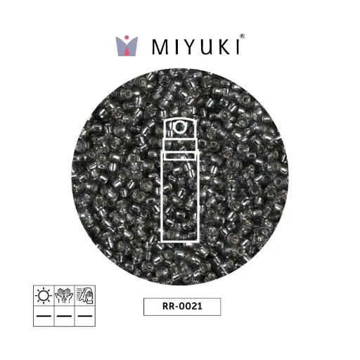 Mostacilla Miyuki rocalla 11/0 RR0021 silver lined gray x 10g