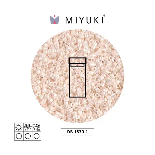 [24860] Miyuki delica 11/0 DB1530-1 opaco bisque blanco Ceylon perlado x 3g