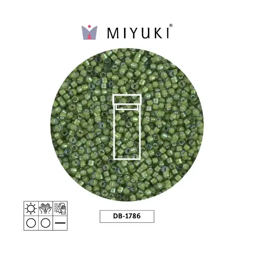 [20279] Miyuki delica 11/0 DB1786 white lined light green AB x 3g