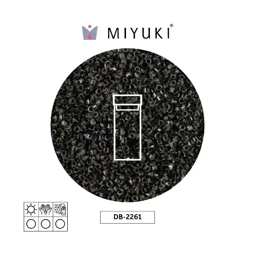 [02666] Miyuki delica 11/0 DB2261 opaq negro picasso x 3g