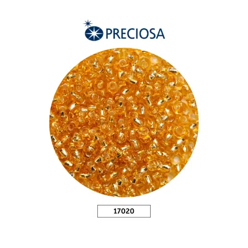 [24867] Mostacilla checa preciosa 8/0 3mm 17020 dorado x 500g