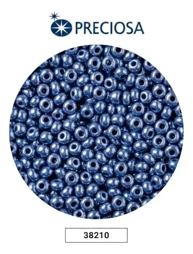[12899] Mostacilla checa preciosa 10/0 2mm 38210 Azul claro perlado x 500 g