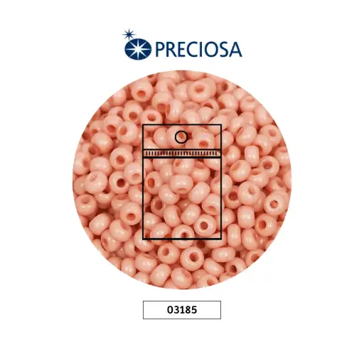 [23701] Mostacilla checa preciosa 8/0 3mm  03185 Palo de Rosa  x 50g