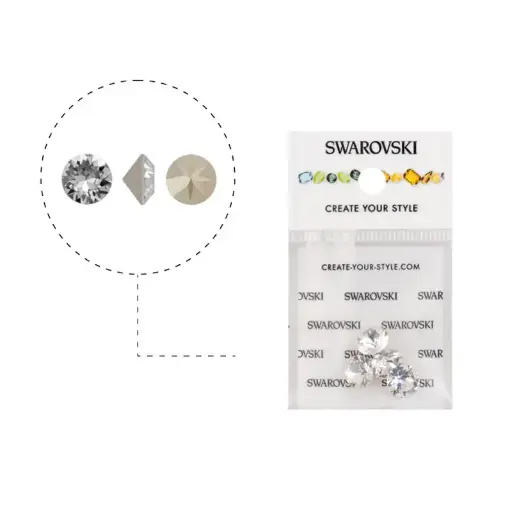 [06263] 1088 swarovski chaton crystal F SS39 x 4unds