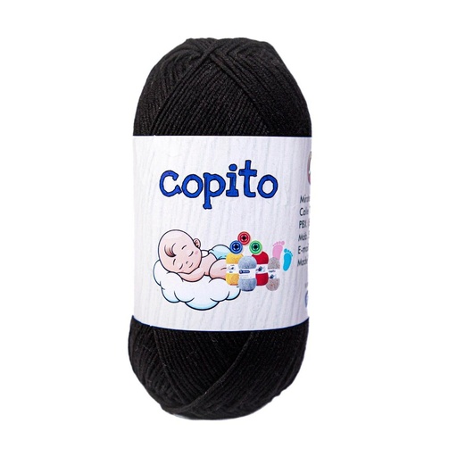 [32593] Madeja hilo copito 100% acrilico negro 87 x 100g