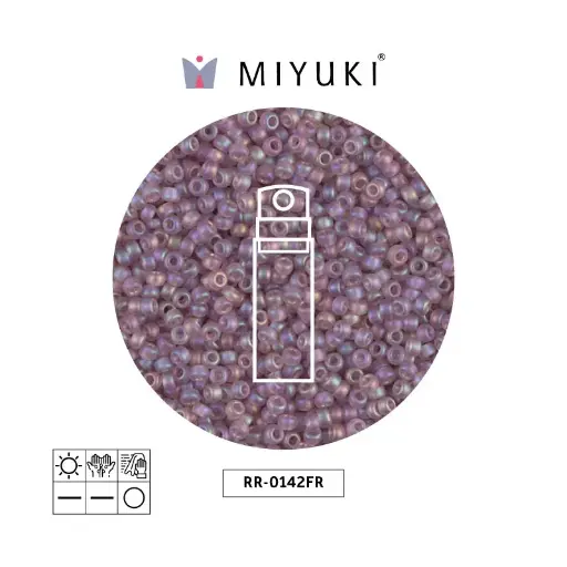 [32696] Mostacilla Miyuki rocalla 11/0 RR0142FR matte transparent smoky amethyst AB x 10g