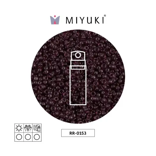 [32697] Mostacilla Miyuki rocalla 11/0 RR0153FR dark smpky amethyst matte AB x 10g