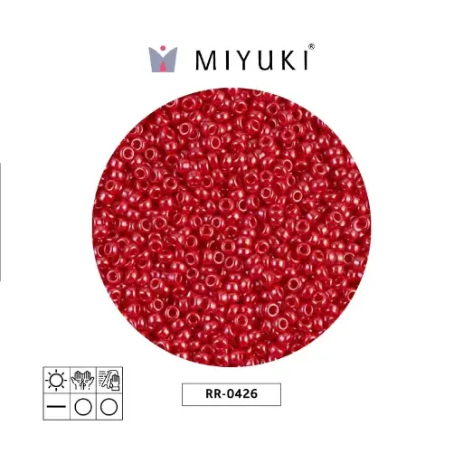 [05164] Mostacilla Miyuki rocalla 11/0 RR0426 opaco rojo brillo x 250g