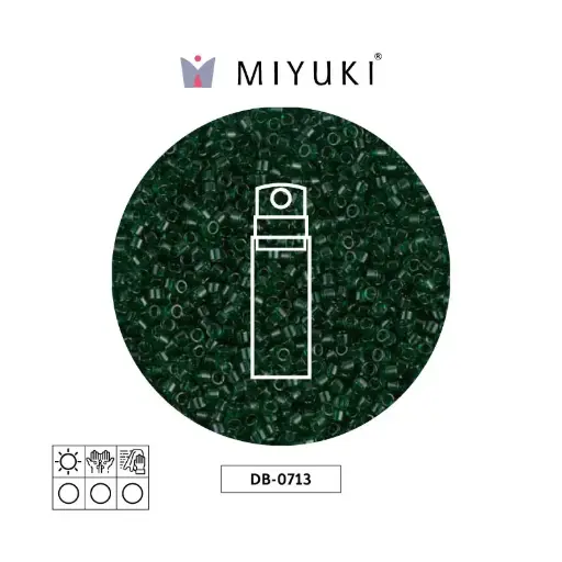 [32710] Miyuki delica 11/0 DB0713 transparent dark emerald x 10g
