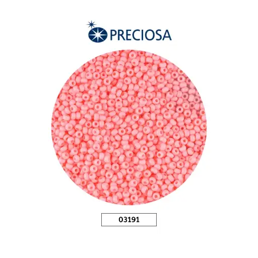 [20608] Mostacilla checa preciosa 8/0 3mm 03191 OP rosado intenso x 500g
