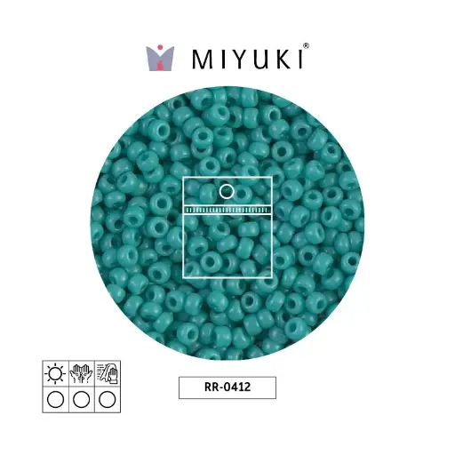 [07784] Mostacilla Miyuki rocalla 8/0 RR0412 opaco azul turquesa verde x 25g