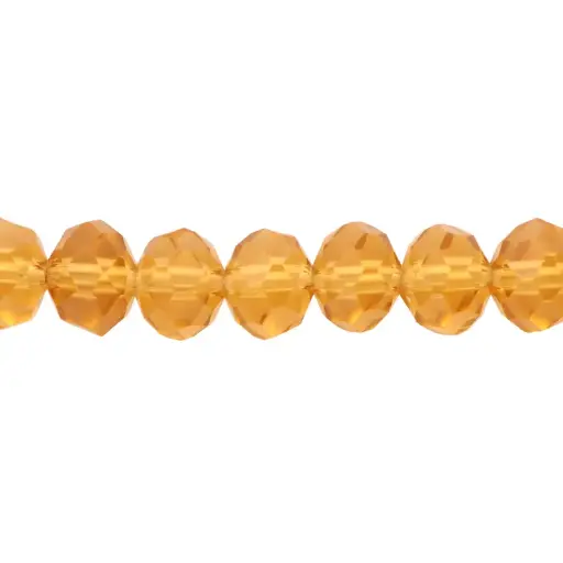 [01904] Murano rondela facetada 8mm lt col topaz 27AB x 68unds
