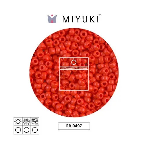 [13809] Mostacilla Miyuki rocalla 8/0 RR0407 opaco rojo x 25g
