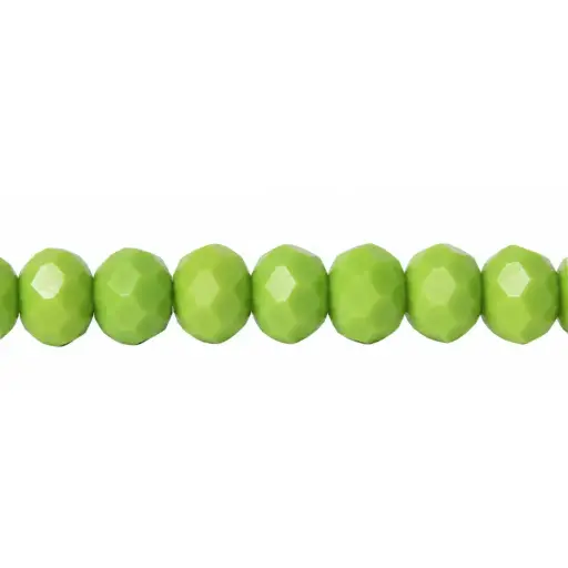 [10825] Murano rondela facetada 6mm olivine mate 102AB x 82und