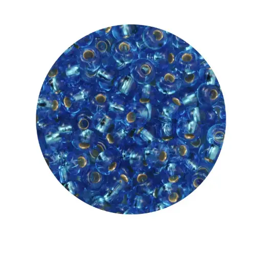 [25765] Mostacilla checa preciosa 4mm LP azul x 50g