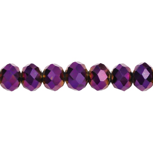 [04660] Murano rondela facetada 6mm vitrail light 135 x 80und