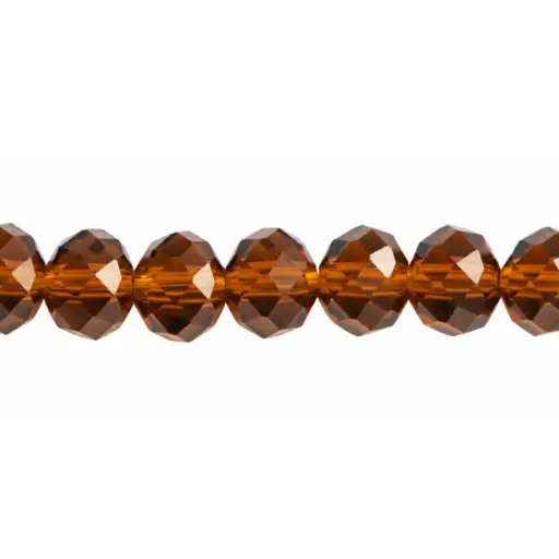 [27486] Murano rondela facetada 8mm cafe x 72unds