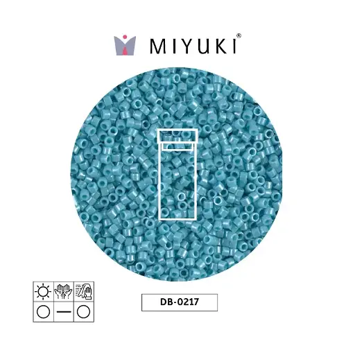 [18899] Miyuki delica 11/0 DB0217 opaco azul turquesa lusterr x 3g