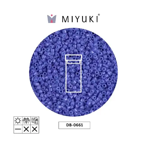 [18885] Miyuki delica 11/0 DB0661 opaco azul morado x 3g