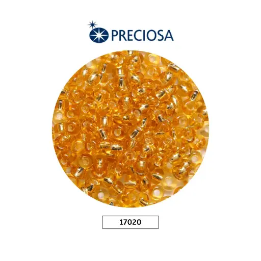 [18627] Mostacilla checa preciosa 6/0 4mm 17020 LP dorada x 500g