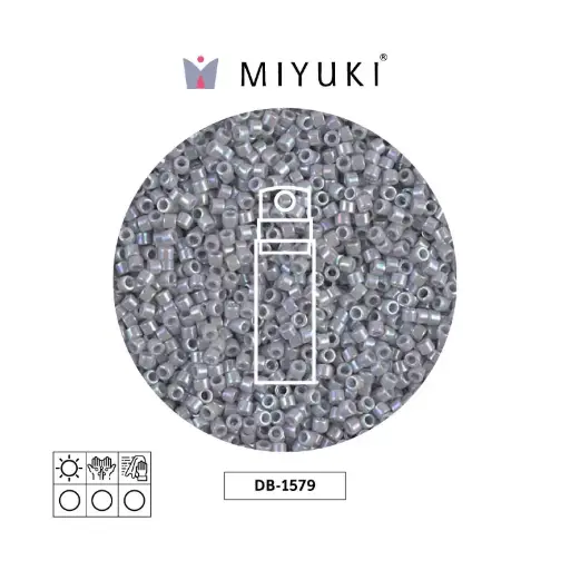 [20979] Miyuki delica 11/0 DB1579 opaque ghost grey AB x 10g
