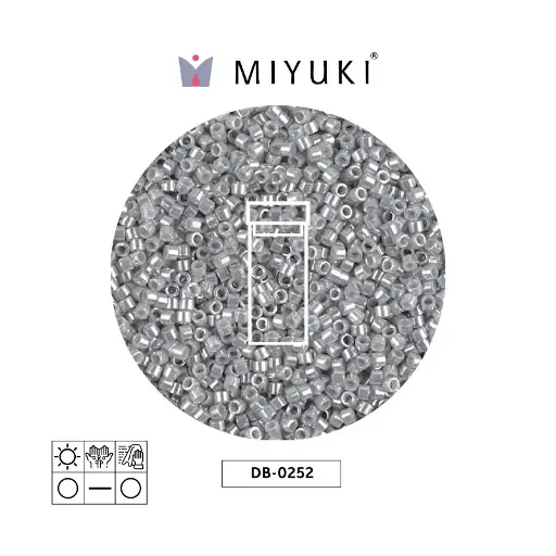 [18913] Miyuki delica 11/0 DB0252 Ceylon perlado gris x 3g
