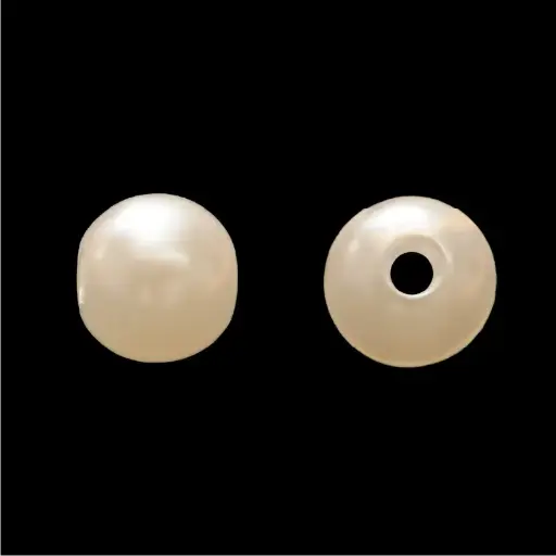 [22546] Perla sintética redonda 6mm beige x libra