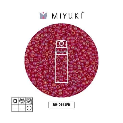[31565] Mostacilla Miyuki rocalla 11/0 RR0141FR mate transparente ruby x 10g