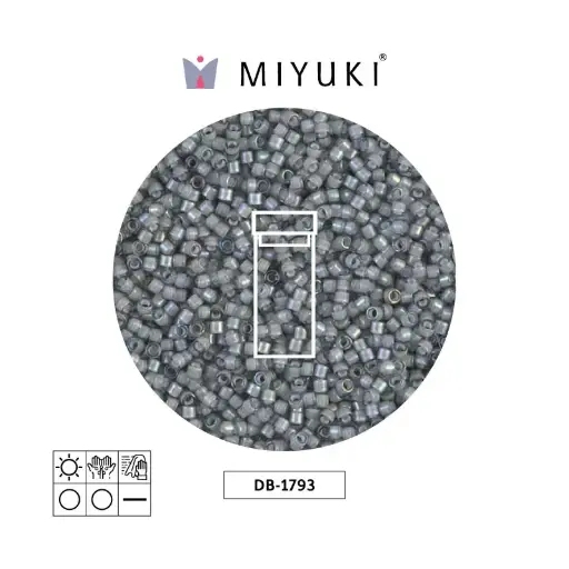[20442] Miyuki delica 11/0 DB1793 forrado gris AB x 3g