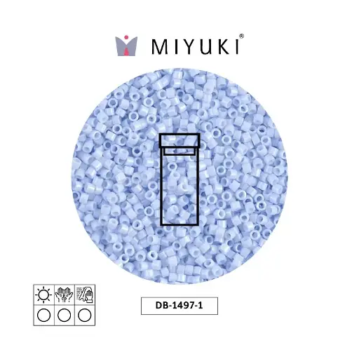 [21799] Miyuki delica 11/0 DB1497-1 opaco claro cielo azul x 3g
