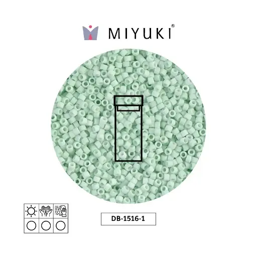 [21793] Miyuki delica 11/0 DB1516-1 mate opaco claro verde menta x 3g