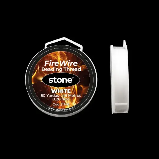[21148] Hilo nylon firewire stone 0.20mm blanco x 50yd