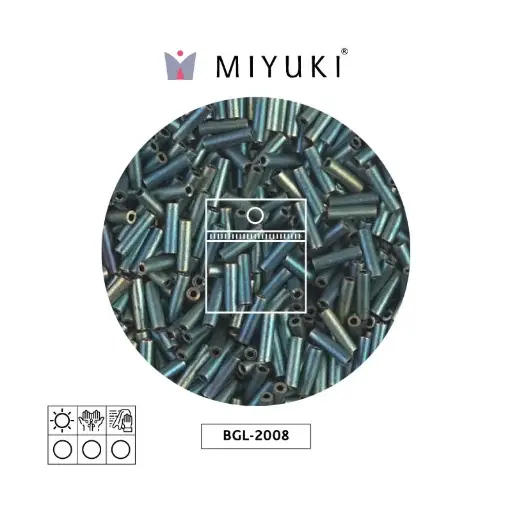 [19543] Miyuki bugle 6mm BGL2008 mate metalizado patina AB x 25g